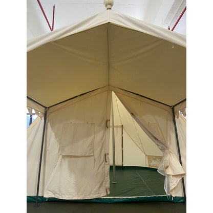 SAM&HAIBEI 19.68*13.1ft Canvas Tent Bell Tent Glamping, 4 Seasons Yurt Tent for Camping, Heavy Cotton Canvas Tent for Family Camping, Outdoor Hunting, Bell tent with  8.53ft*6.56ft porch