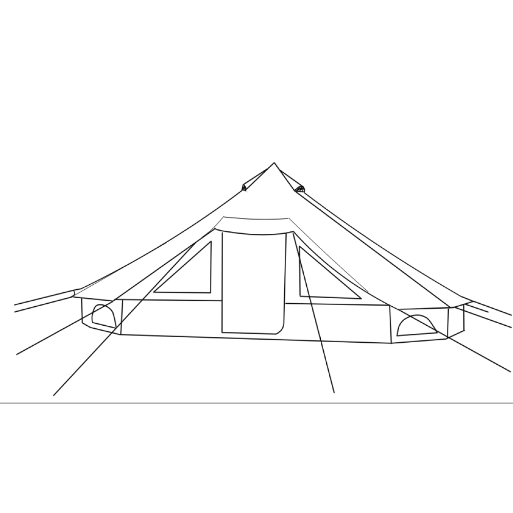 SAM&HAIBEI 6 Persons Canvas Tent Bell Tent Glamping,4 Seasons Yurt Tent for Camping, Heavy Cotton Canvas Tent for Family Camping,Outdoor Hunting,or Party Tent. Durable, 2 in 1,2 Doors Bell Tent