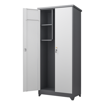 Outdoor Cabinet Outdoor Storage Cabinet Waterproof, Storage Cabinet cabinet with Shelves, Vertical Tall Garden Storage cabient & Outdoor Storage Cabinet Weatherproof for Outside in light gray