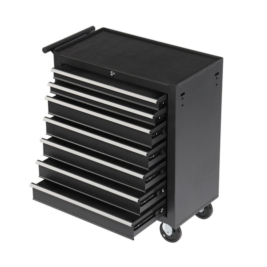 Rolling Tool Chest with 7-Drawer Tool Box with Wheels Multifunctional Tool Cart Mechanic Tool Storage Cabinet for Garage, Warehouse, Workshop, Repair Shop