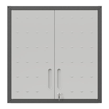 71" Metal Garage Storage Cabinet with Wheels - Heavy-Duty Tool Storage Cabinet for Home, Office, School, and Garage Organization, Black/Gray