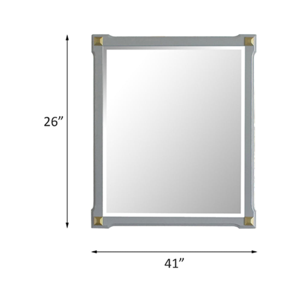 House Beatrice Pearl Gray Finished Mirror
