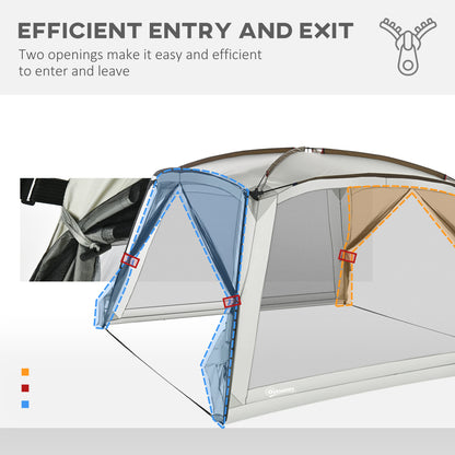 Outsunny 12' x 12' Screen House Room, UV50+ Screen Tent with 2 Doors and Carry Bag, Easy Setup, for Patios Outdoor Camping Activities