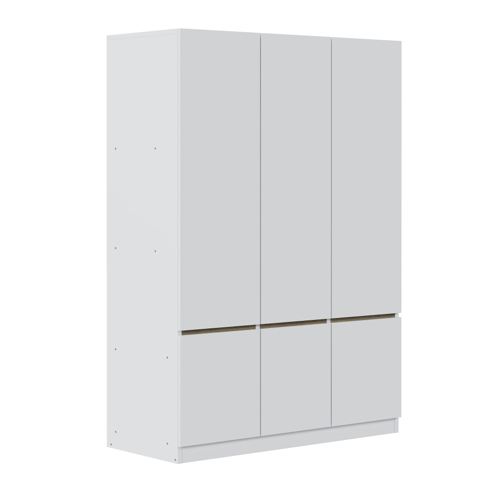 6-Doors Wooden Wardrobe Storage for Bedroom,White