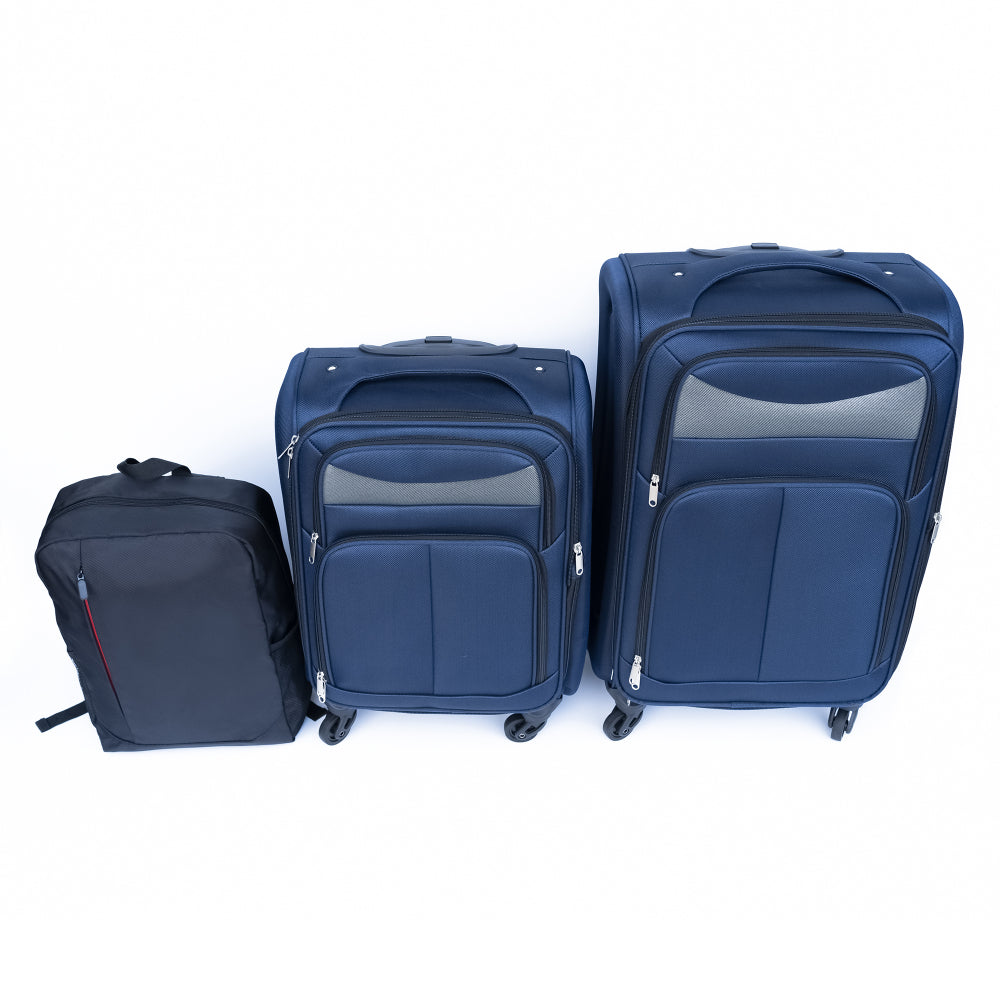 Luggage 2-piece backpack set blue(No password lock)