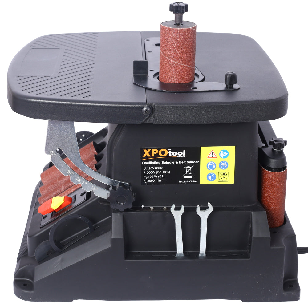 Vertical Oscillating Spindle Sander & Belt Sander, 2 IN 1 Combination Woodworking Machine