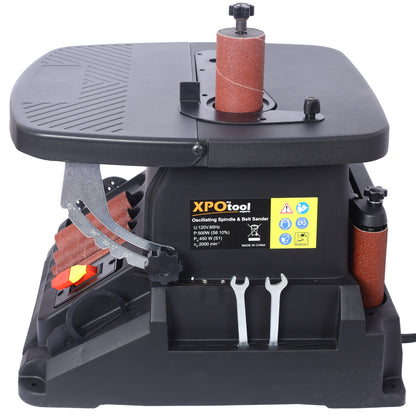 Vertical Oscillating Spindle Sander & Belt Sander, 2 IN 1 Combination Woodworking Machine