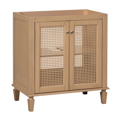 30 Inch Bathroom Vanity without Sink, Freestanding Bathroom Vanity with Hidden Drawer, Storage Cabient for Bathroom, Solid Wood Frame Bathroon Cabinet (NOT INCLUDE SINK)