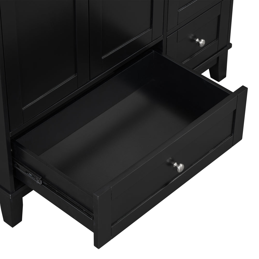 [Cabinet Only] 36" Bathroom Vanity-Black (Sink not included)