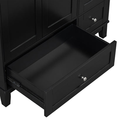 [Cabinet Only] 36" Bathroom Vanity-Black (Sink not included)