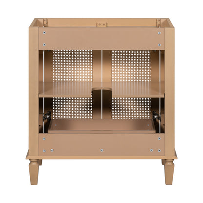 30 Inch Bathroom Vanity without Sink, Freestanding Bathroom Vanity with Hidden Drawer, Storage Cabient for Bathroom, Solid Wood Frame Bathroon Cabinet (NOT INCLUDE SINK)