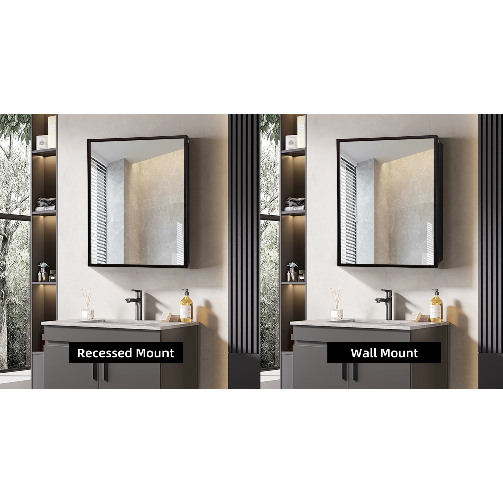 20x26 inch Medicine Cabinet Mirror Cabinet Wall mount or Recessed Bathroom or Livingroom