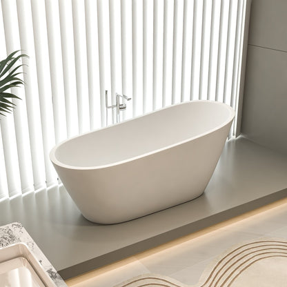 67"Special-shaped Freestanding Slipper Bathtub: Gloss White Finish, Chrome Overflow & Pop-Up Drain, cUPC Certified