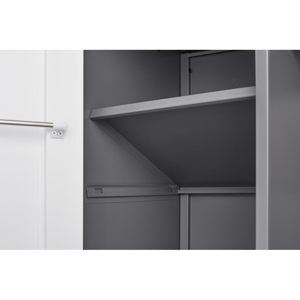 Outdoor Cabinet Outdoor Storage Cabinet Waterproof, Storage Cabinet cabinet with Shelves, Vertical Tall Garden Storage cabient & Outdoor Storage Cabinet Weatherproof for Outside in light gray