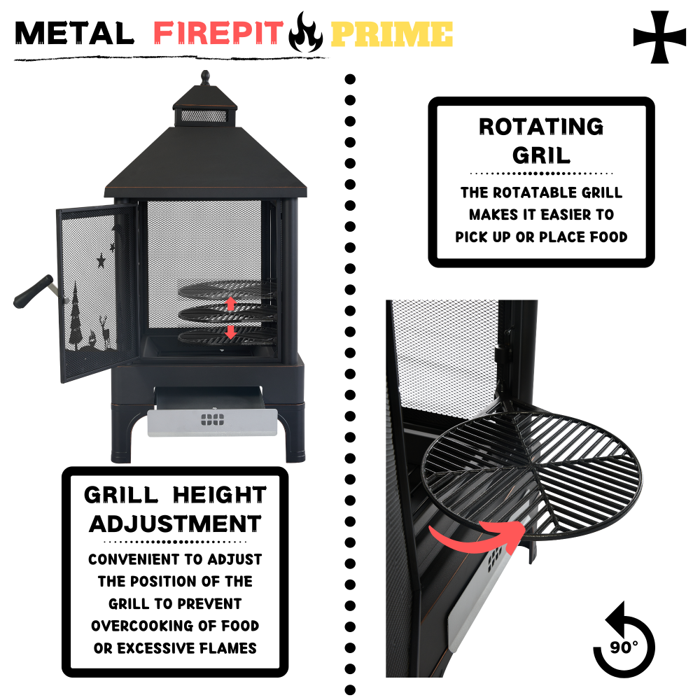 XOT036 Heavy Duty Garden Metal Outdoor heating furnace for backyard fir pit