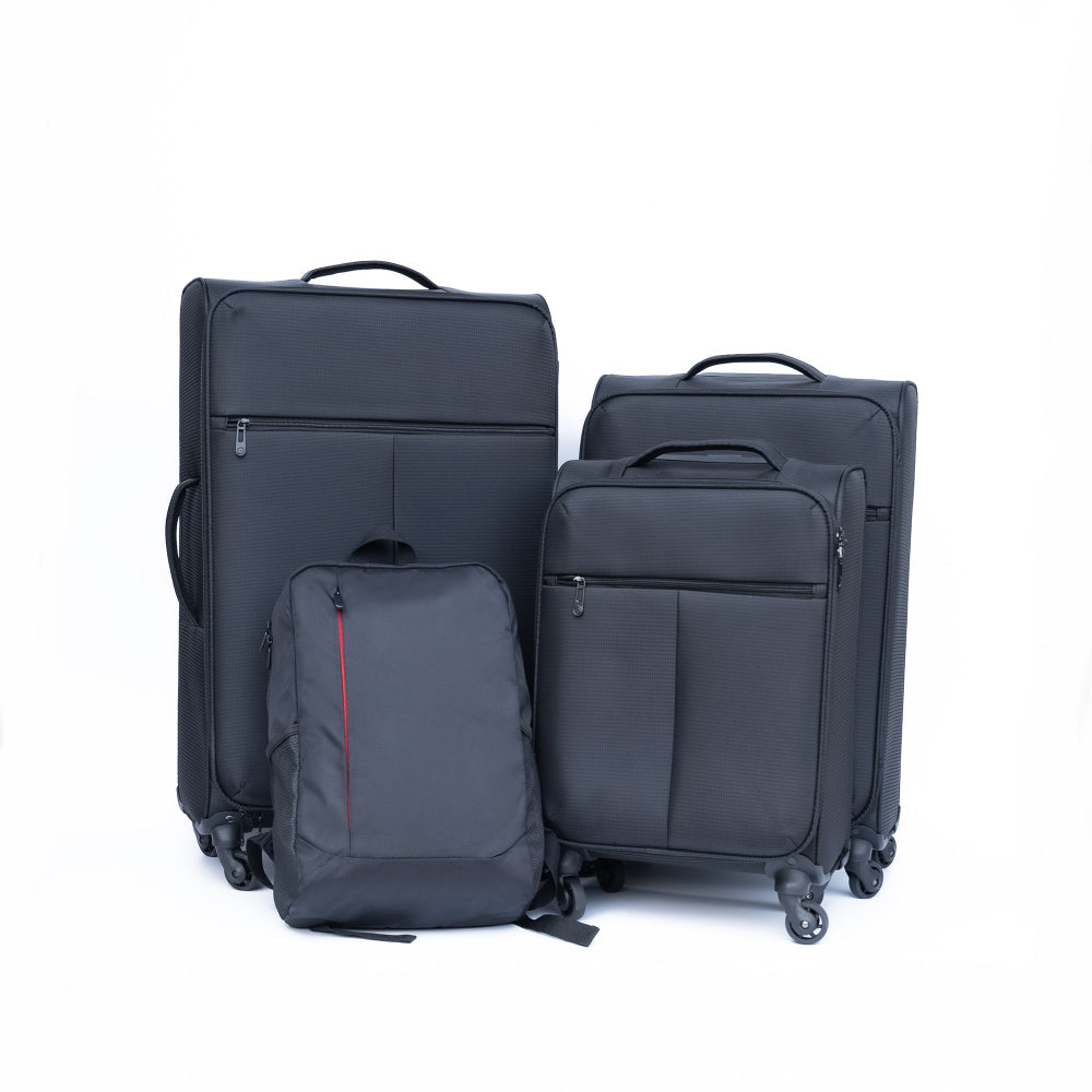 Luggage 3-piece backpack set black(No password lock)