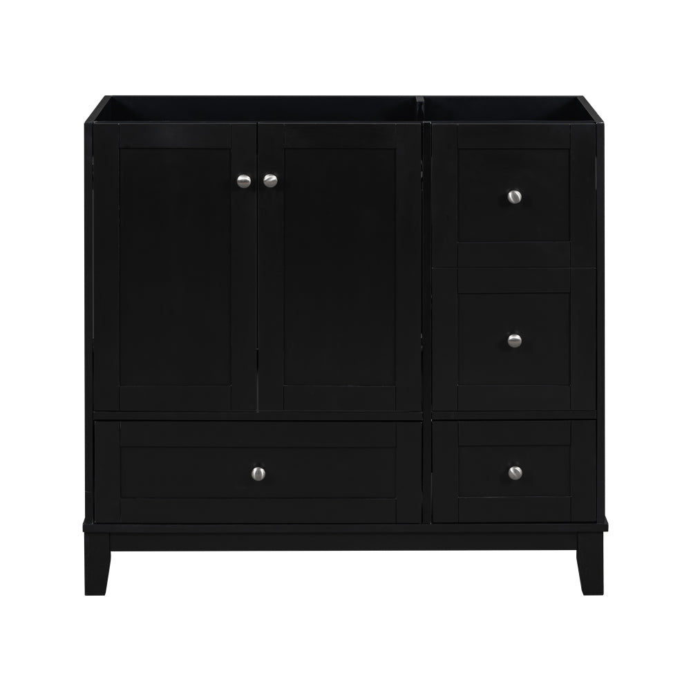 [Cabinet Only] 36" Bathroom Vanity-Black (Sink not included)