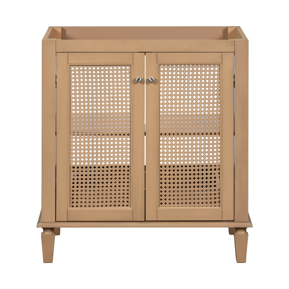 30 Inch Bathroom Vanity without Sink, Freestanding Bathroom Vanity with Hidden Drawer, Storage Cabient for Bathroom, Solid Wood Frame Bathroon Cabinet (NOT INCLUDE SINK)