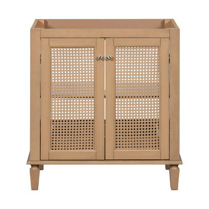 30 Inch Bathroom Vanity without Sink, Freestanding Bathroom Vanity with Hidden Drawer, Storage Cabient for Bathroom, Solid Wood Frame Bathroon Cabinet (NOT INCLUDE SINK)