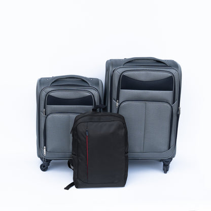 Luggage 2-piece backpack set gray(No password lock)