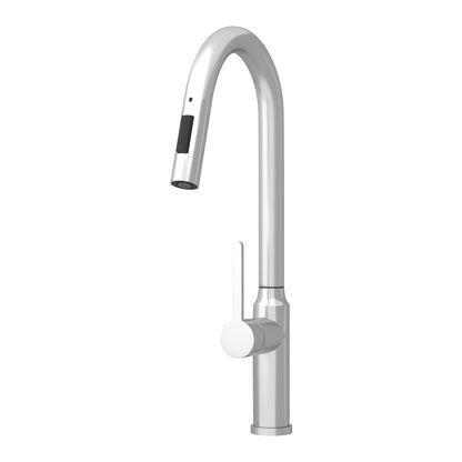 Bothwa Home 18.83" CUPC Certified Pull-down Kitchen Faucet (Brushed Nickel Finish)