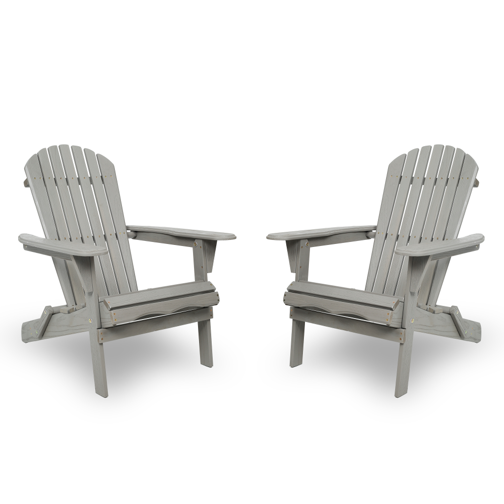 Wooden Outdoor Folding Adirondack Chair Set of 2 Wood Lounge Patio Chair for Garden,Garden, Lawn, Backyard, Deck, Pool Side, Fire Pit,Half Assembled,
