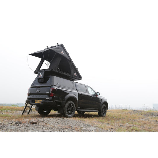 BEDTIME Hard Shell Rooftop Tent-Honeycomb aluminum,Hydraulic support,three second speed open,Roof rack,High rebound memory sponge mattress,Sturdy,Better ventilation For 2-3 people Car SUV Truck tent