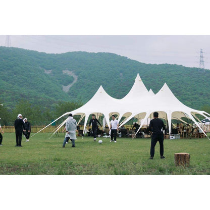 SAM&HAIBEI Thincker Canvas Waterproof Portable Tarp Multifunctional Outdoor Camping Traveling Awning Backpacking Tarp Shelter Rain Tarp,Big tarp for Family Active or Out Active. 289㎡ space Largr tarp.