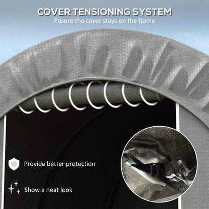 Outsunny 6' x 8' Garden Storage Tent, Heavy Duty Outdoor Shed, Waterproof Portable Shed Storage Shelter with Galvanized Metal Frame for Bike, Motorcycle, Garden Tools, Gray