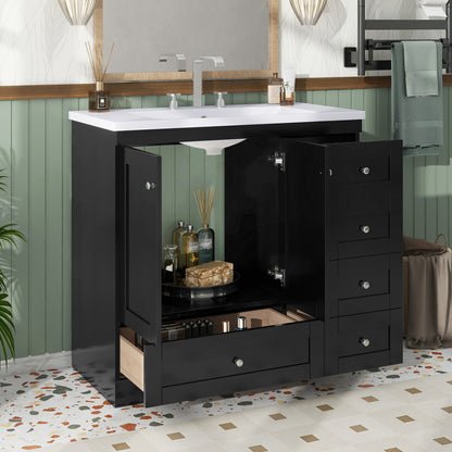 [Cabinet Only] 36" Gray Bathroom Vanity(Sink not included)
