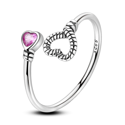 MULA 925 Sterling Silver Heart Love Ring Unique Design Fine Jewelry for Wedding Engagement Anniversary Party Zircon Stone Gift