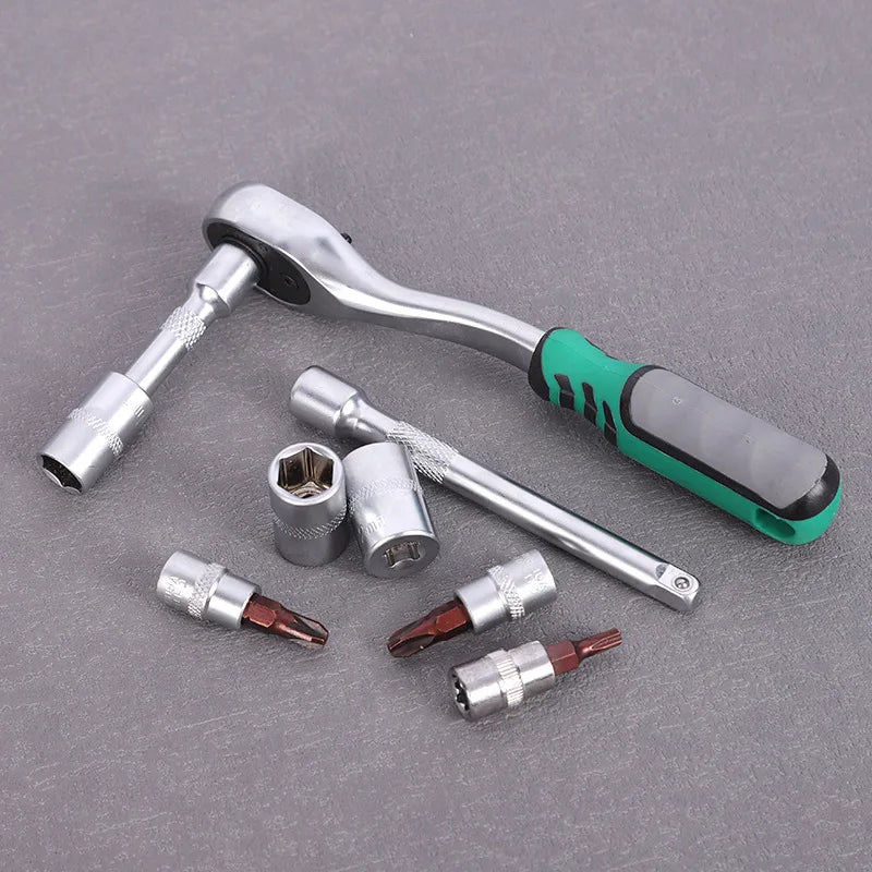 216pcs Common Injector Repair Precision Ratchet Wrench Sleeve Universal Joint Hardware Tool Kit Auto Motorcycle