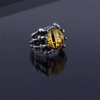 Creative Fashion Evil Eye Rings for Men Women Personality Male Punk 4 Colors Ring Jewelry Men's Bar Night Club Accessories Gifts