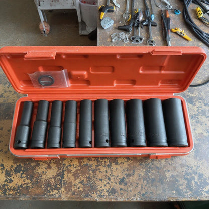 High Quality 10pcs Phosphating Impact Socket Set Deep Drive Design Hard-to-Reach Areas Carbon Steel Hand OEM Box Convenient