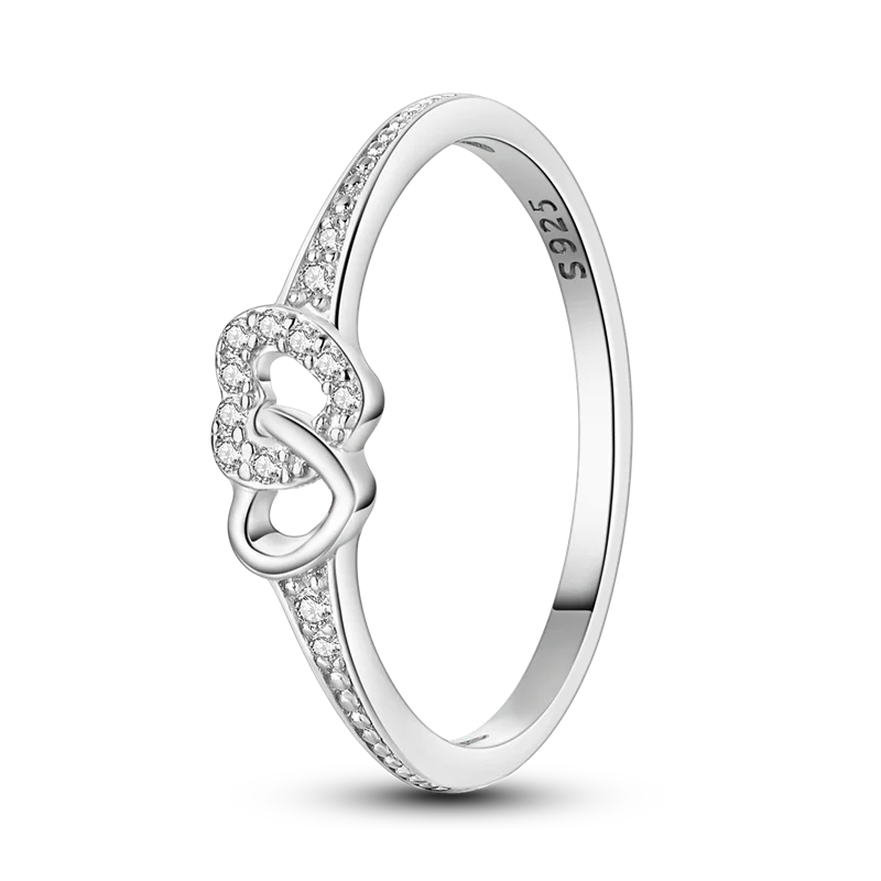 MULA 925 Sterling Silver Heart Love Ring Unique Design Fine Jewelry for Wedding Engagement Anniversary Party Zircon Stone Gift