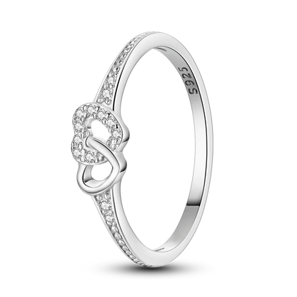 MULA 925 Sterling Silver Heart Love Ring Unique Design Fine Jewelry for Wedding Engagement Anniversary Party Zircon Stone Gift