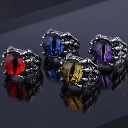 Creative Fashion Evil Eye Rings for Men Women Personality Male Punk 4 Colors Ring Jewelry Men's Bar Night Club Accessories Gifts