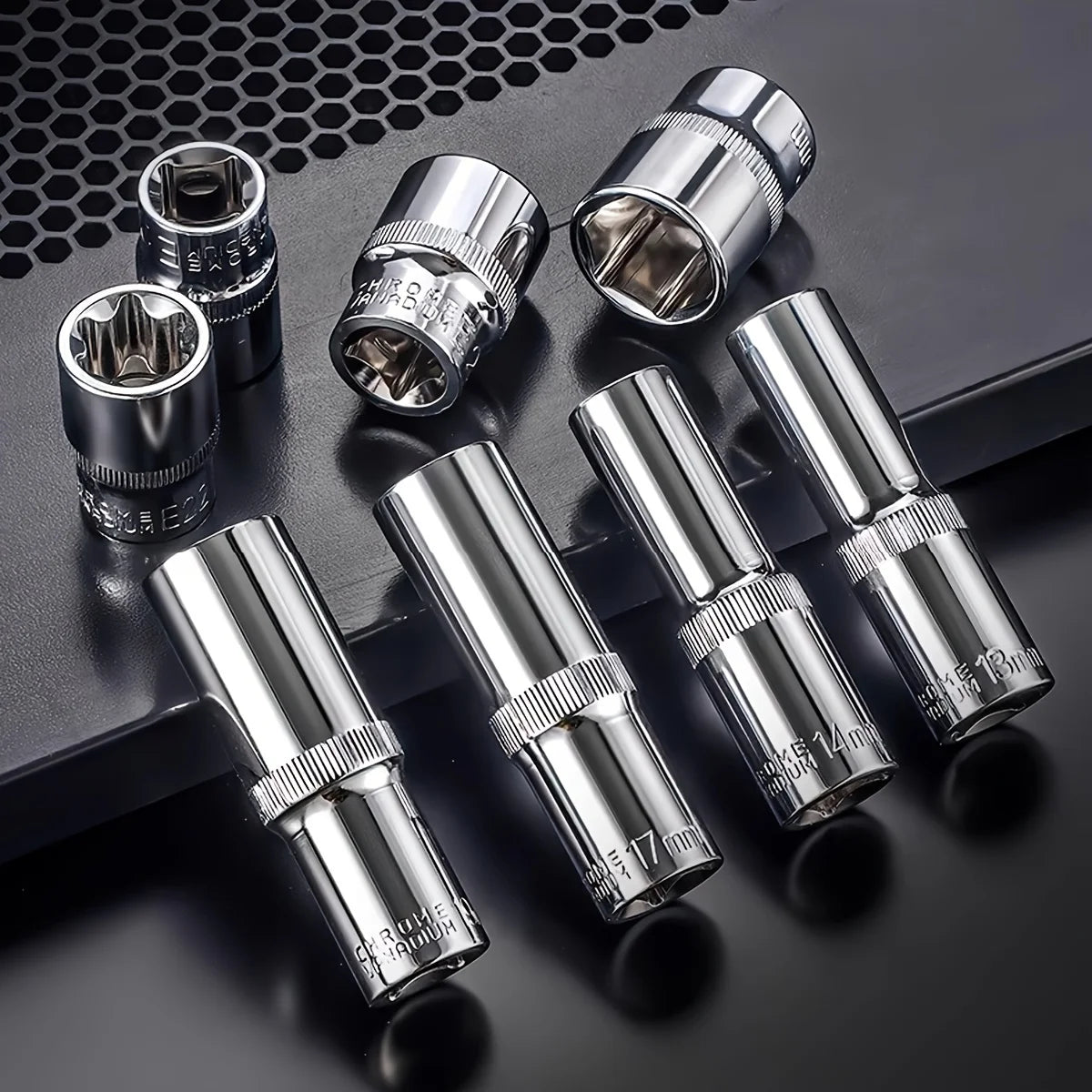 151pcs CR-V Hand Tools Car Repair 1/4-Inch Socket Set Ratchet Torque Wrench Combo Auto Repairing Tool Kit Box Packaging Home Use