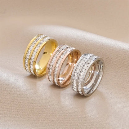 Wholesale Bulk Stainless Steel Jewelry 2024 Factory Luxury Custom Stainless Steel Ring Fashionable Jewelry Rings for Couples