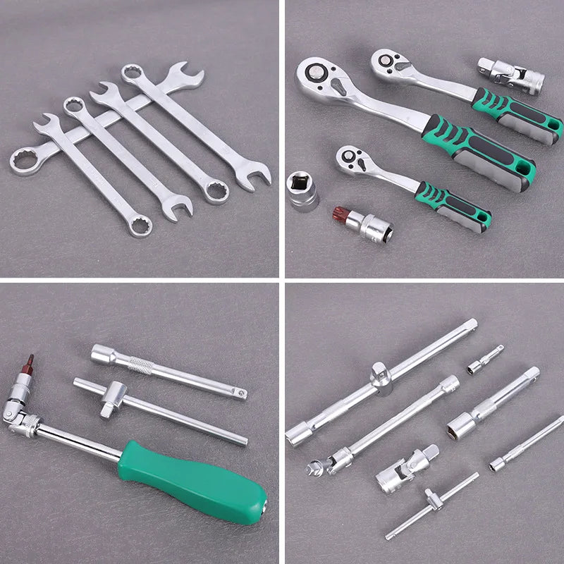 216pcs Common Injector Repair Precision Ratchet Wrench Sleeve Universal Joint Hardware Tool Kit Auto Motorcycle