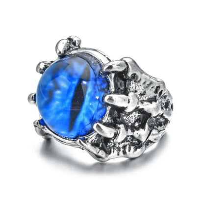 Creative Fashion Evil Eye Rings for Men Women Personality Male Punk 4 Colors Ring Jewelry Men's Bar Night Club Accessories Gifts