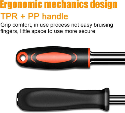 46-Pieces 1/4 Inch Drive Socket Ratchet Wrench Set Metric Bit Socket Extension Bar Hand Tools Case Pack Auto Repair Garden Use