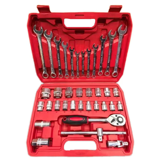 High Quality 37pcs 24 Teeth Durable Combination Wrench Socket Set Full Car Repair Kit with Custom ODM Hand Tool Including Bit