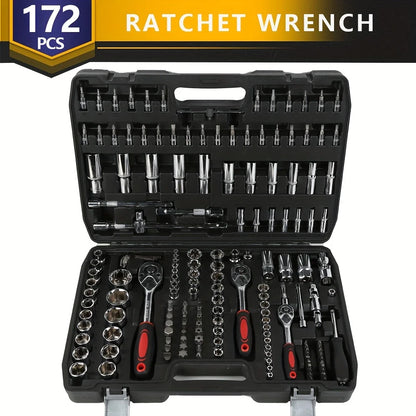 172 Pieces Chrome Vanadium Steel Automotive Repair Tools Customizable OEM Business Gifts for Home Car Maintenance