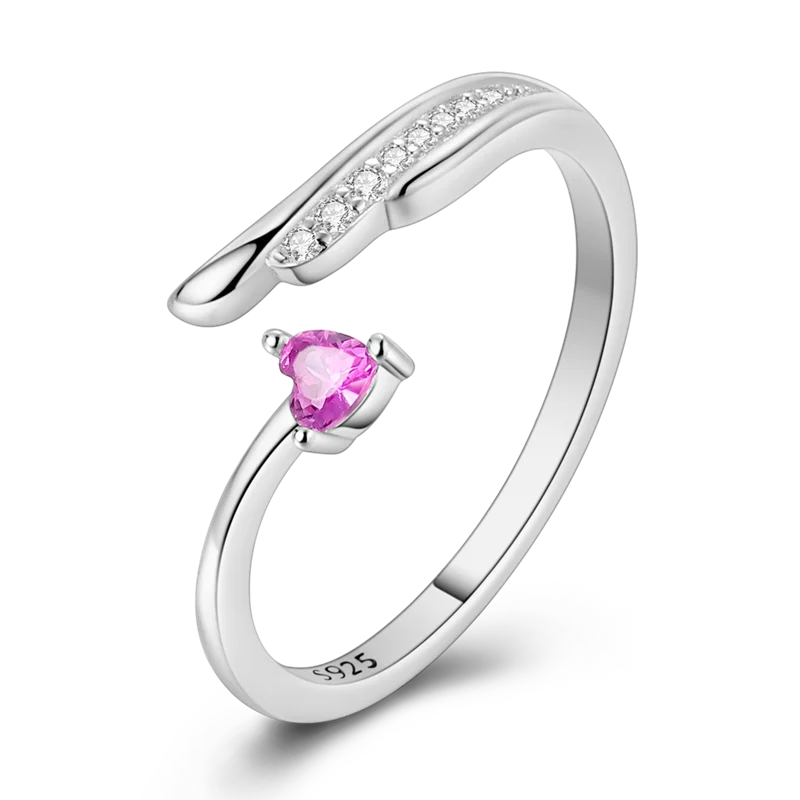 MULA 925 Sterling Silver Heart Love Ring Unique Design Fine Jewelry for Wedding Engagement Anniversary Party Zircon Stone Gift