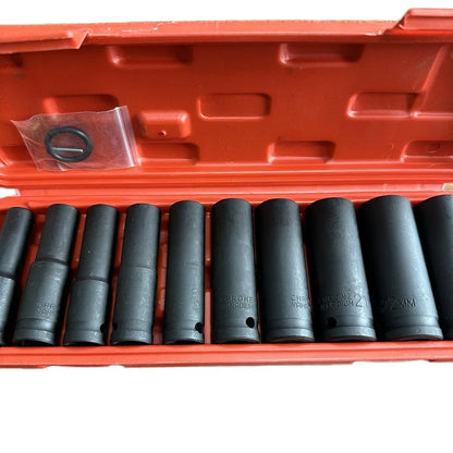 High Quality 10pcs Phosphating Impact Socket Set Deep Drive Design Hard-to-Reach Areas Carbon Steel Hand OEM Box Convenient