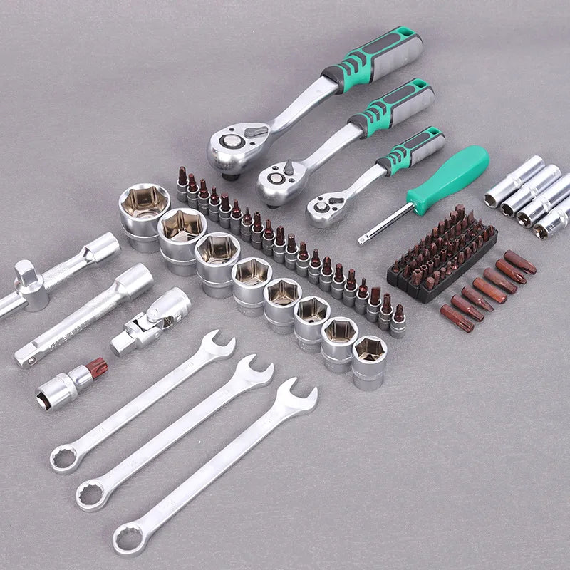 216pcs Common Injector Repair Precision Ratchet Wrench Sleeve Universal Joint Hardware Tool Kit Auto Motorcycle