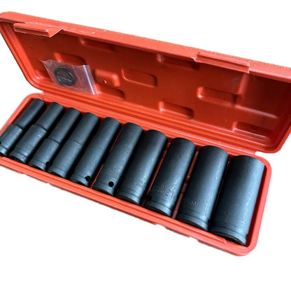 High Quality 10pcs Phosphating Impact Socket Set Deep Drive Design Hard-to-Reach Areas Carbon Steel Hand OEM Box Convenient