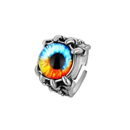 Creative Fashion Evil Eye Rings for Men Women Personality Male Punk 4 Colors Ring Jewelry Men's Bar Night Club Accessories Gifts