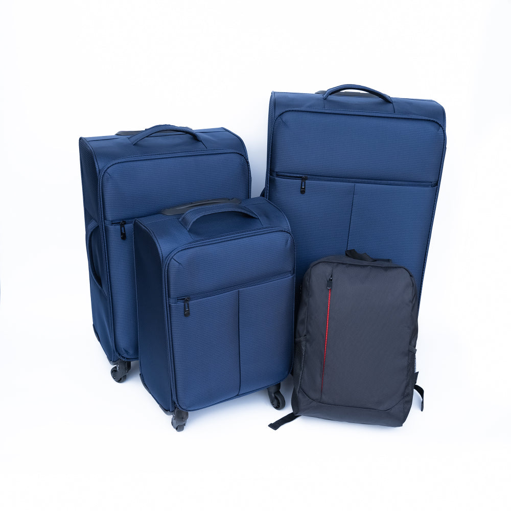 Luggage 3-piece backpack set blue(No password lock)